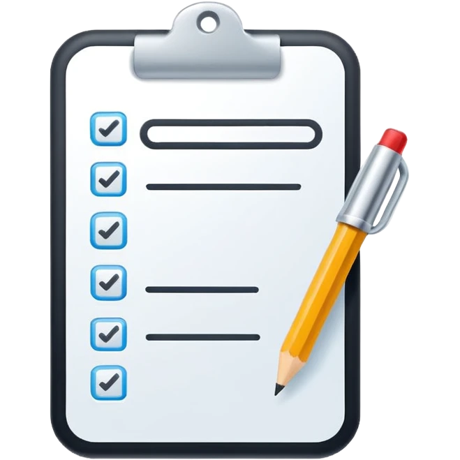 to do list icon. Transparent background emoji