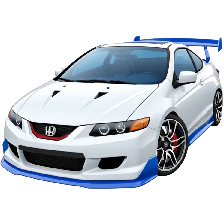 8th gen honda si white with blue spoiler emoji