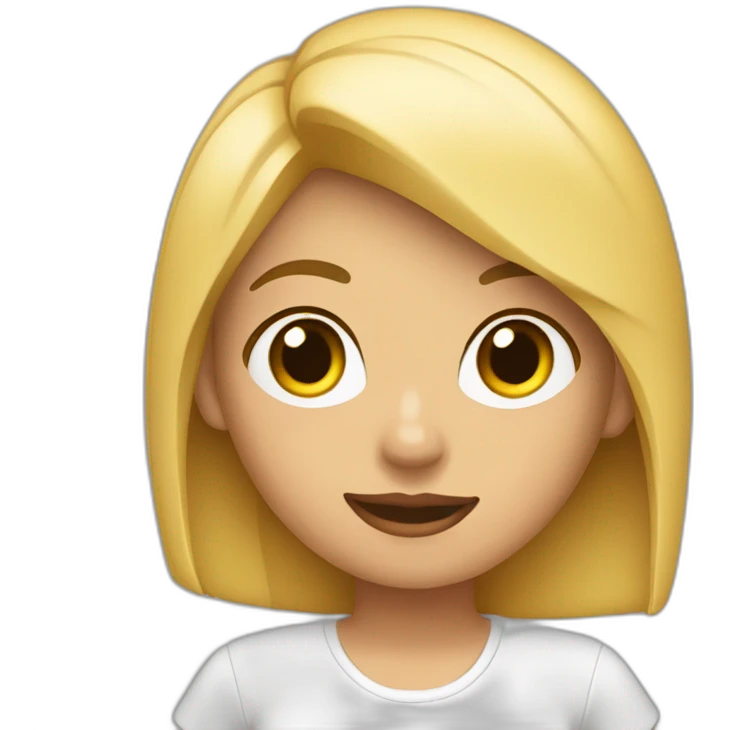 Chica rubia con mancuernas emoji