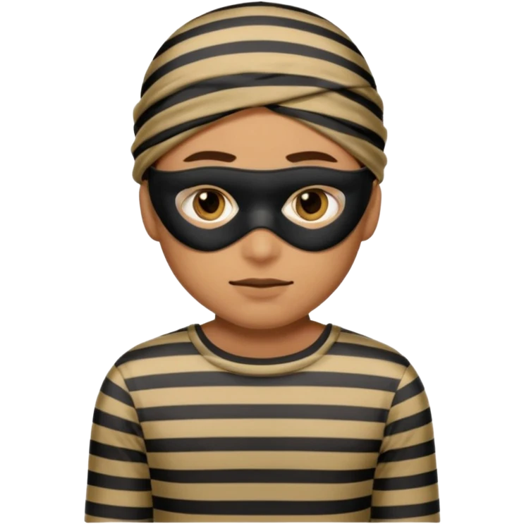 A theif robber emoji,Stripped shirt,eye mask. emoji