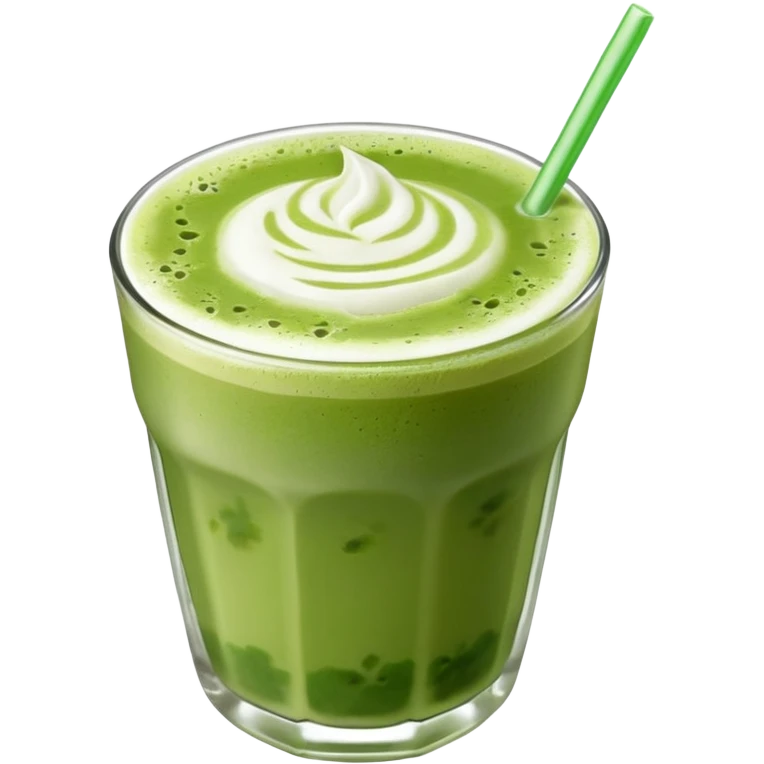 ice matcha latte top view emoji