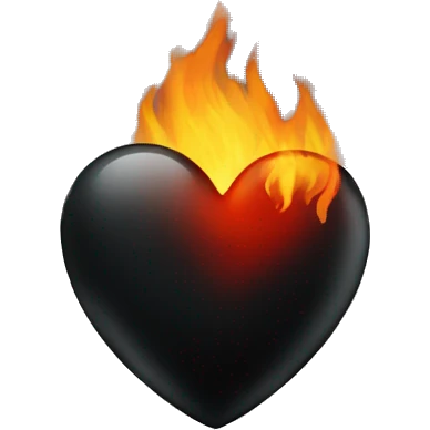 Black heart with fire  emoji