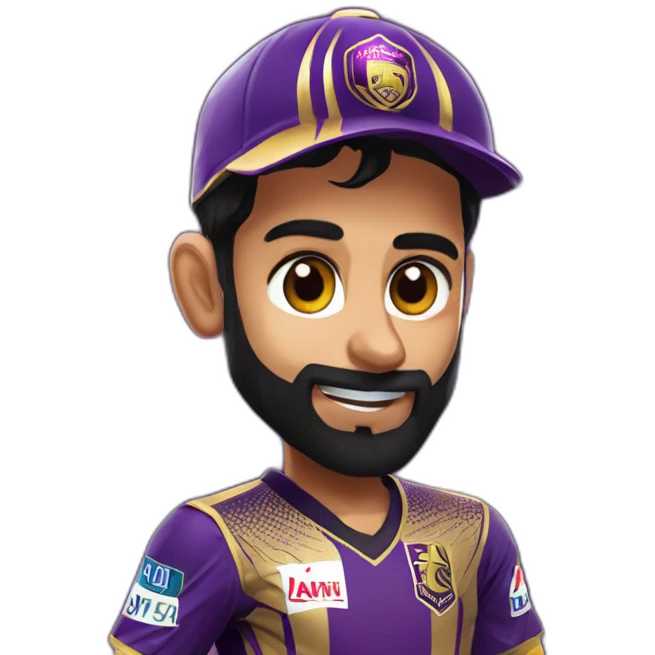 Dinesh Karthik in Kolkata knight riders jersey emoji