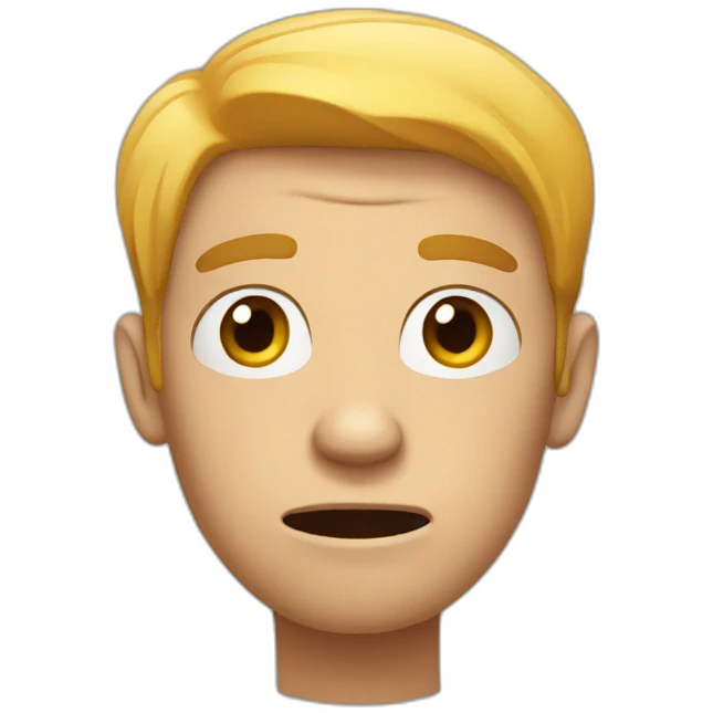 a nervous man emoji