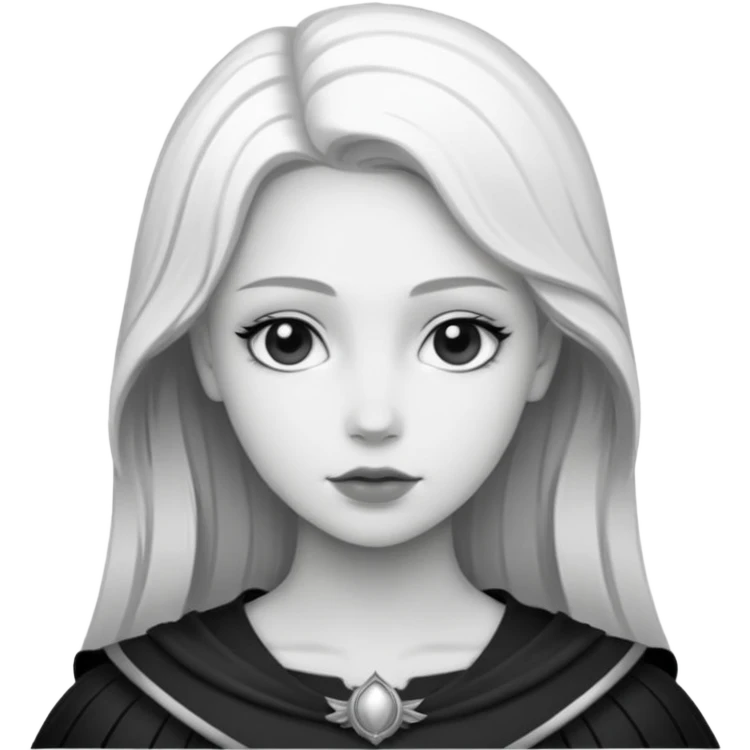 Aasimar dnd estilo blanco y negro dibujo emoji