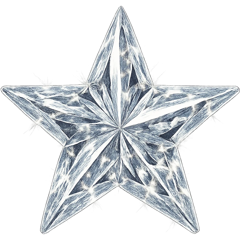 mini star with a crystal texture, glamorous and stylish emoji