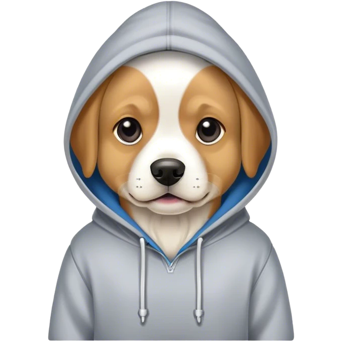 Dog wearing hoodie  emoji