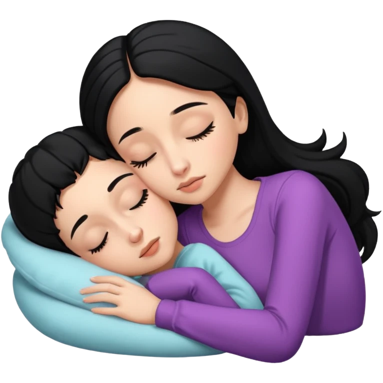 Ariana Grande sleeping with black hair  emoji