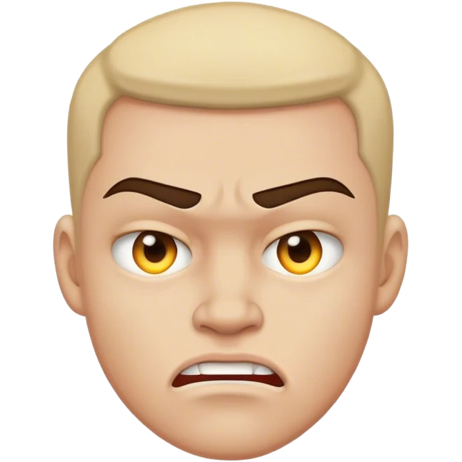 Mean face emoji