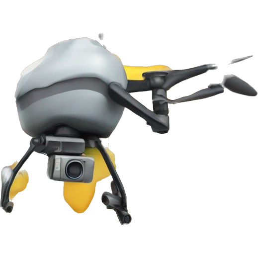 un drone avec un emoji coquette sur un coin emoji