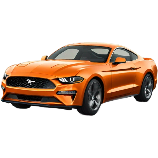 New Orange Ford mustang emoji