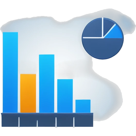 Bar chart blue emoji
