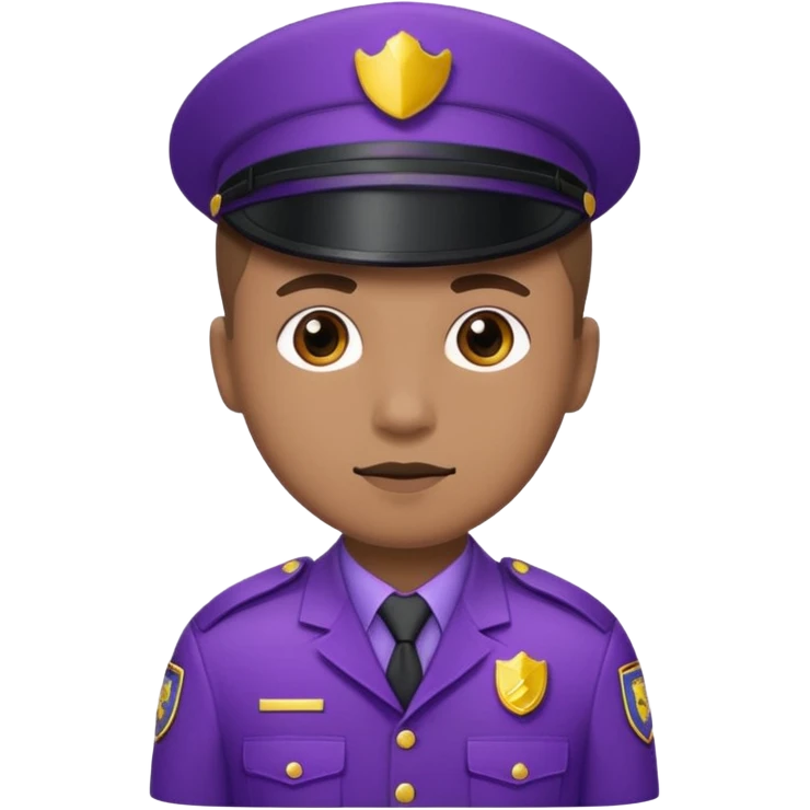 Mor kıyafetli Güvenlik emoji