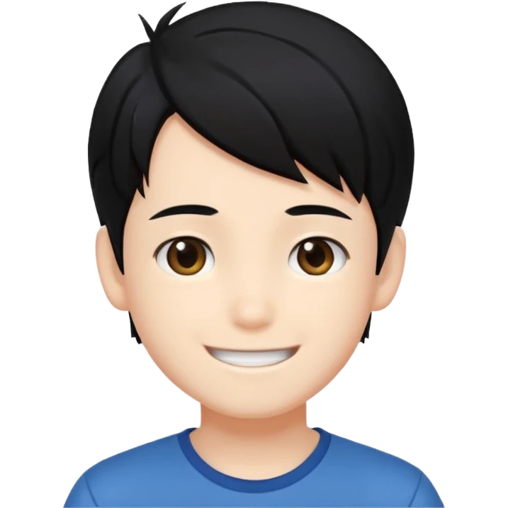 Naruto Anime style happy boy head no band head emoji