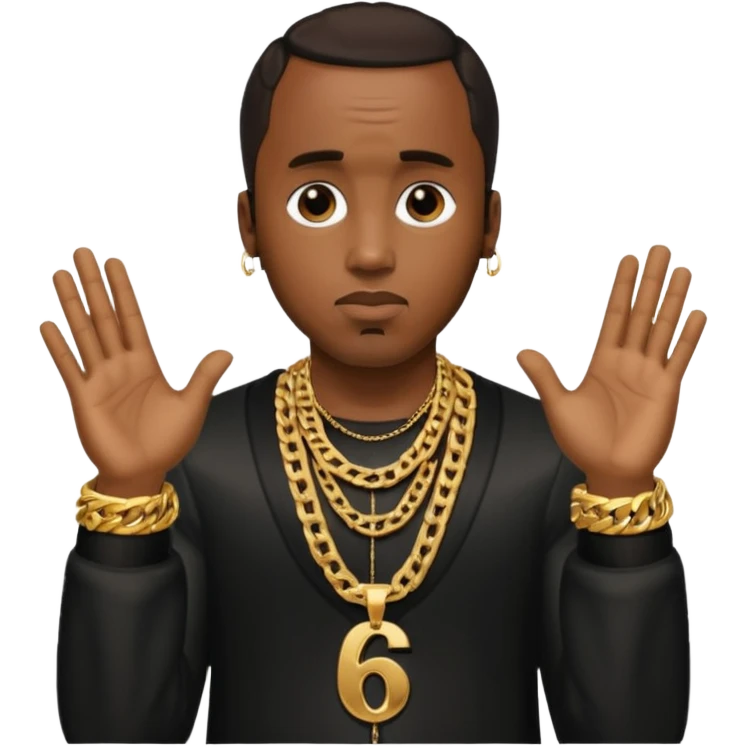 P Diddy doing 67 emoji