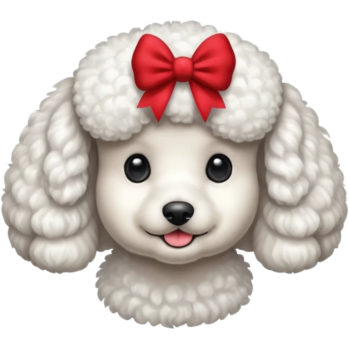 Poodle de laço emoji
