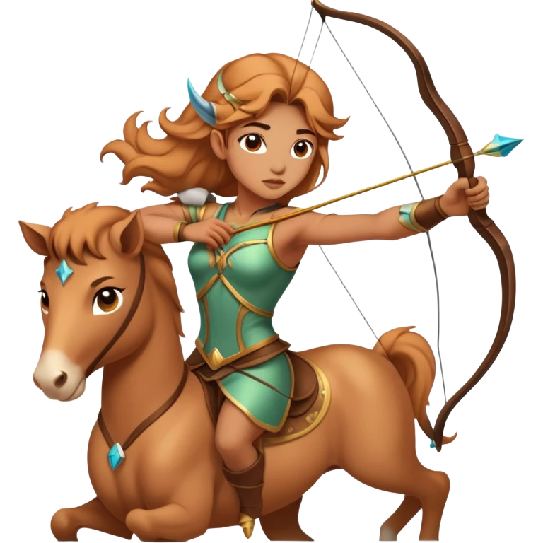Sagittarius centaur, half horse half woman, archer  emoji