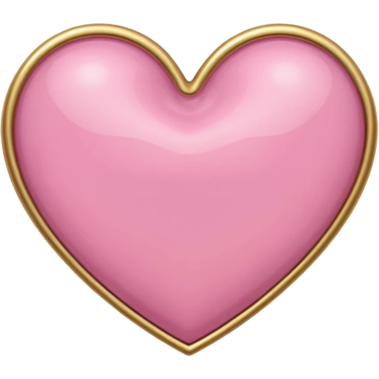 A half pink heart and half golden heart emoji emoji
