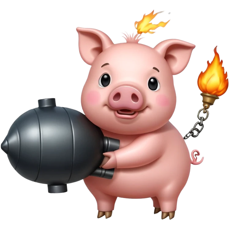 pig with bomb emoji