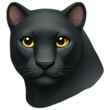 black pantera animal with a bush emoji