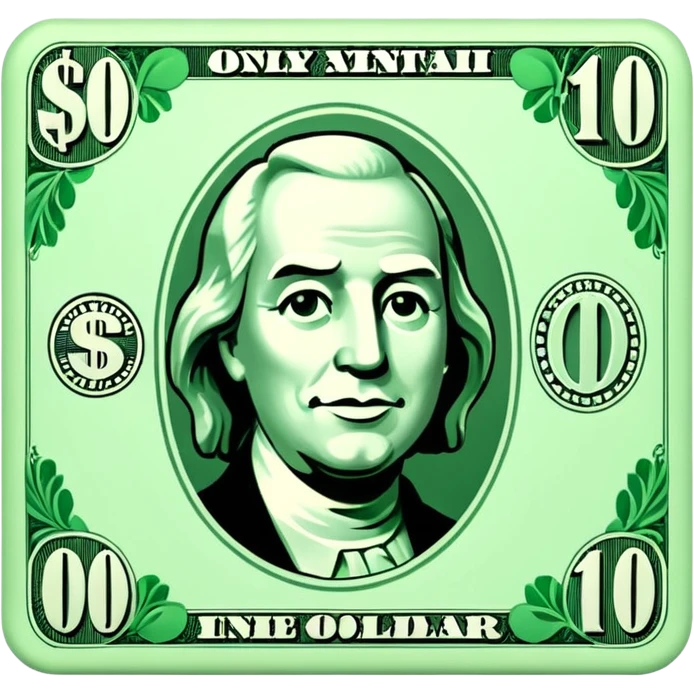 a dollar paper money emoji