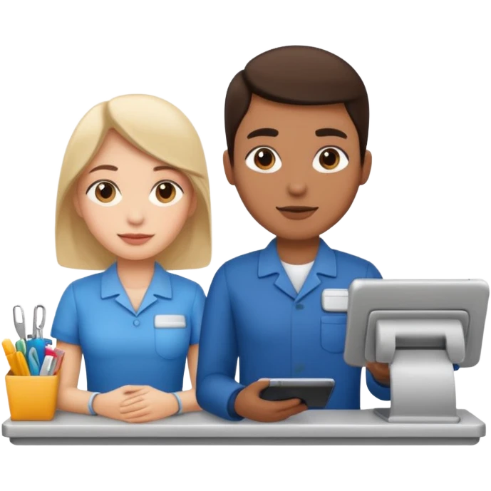 cashier and a person emoji