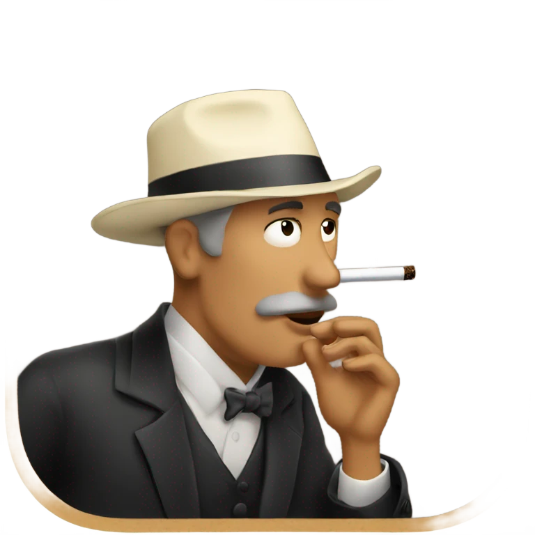 Man smoking cigar emoji