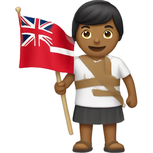A person holding a Tongan flag  emoji