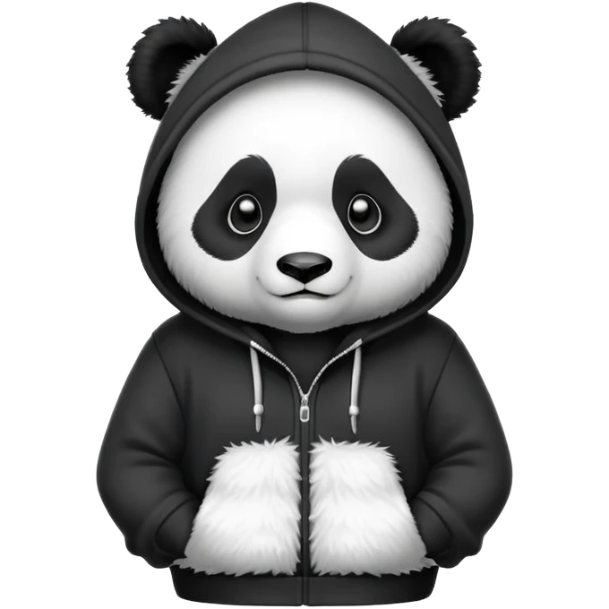 Panda wearing a hoodie  emoji