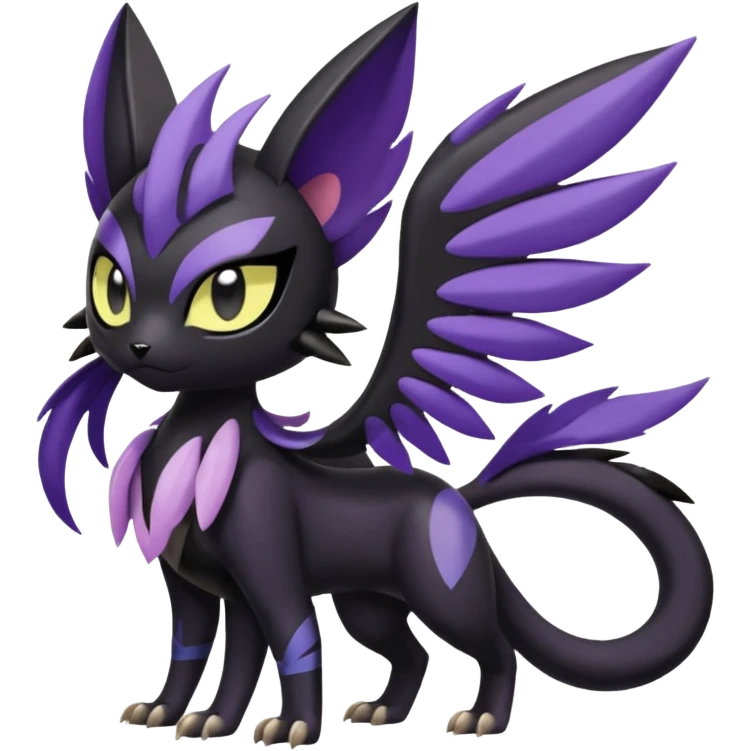 Meloetta-Purrloin-Nargacuga-Noibat-Pokémon-Fakémon-fusion-hybrid-creature emoji