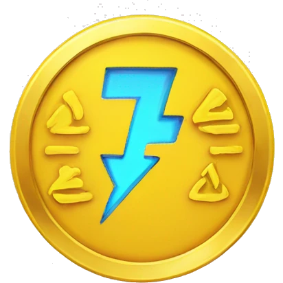 yellow coin with electric symbol emoji