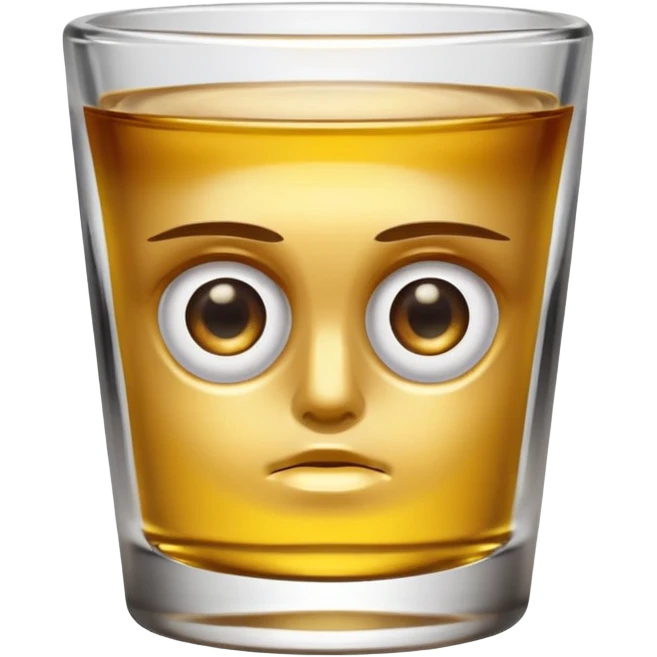 Shot glass with X for eyes emoji