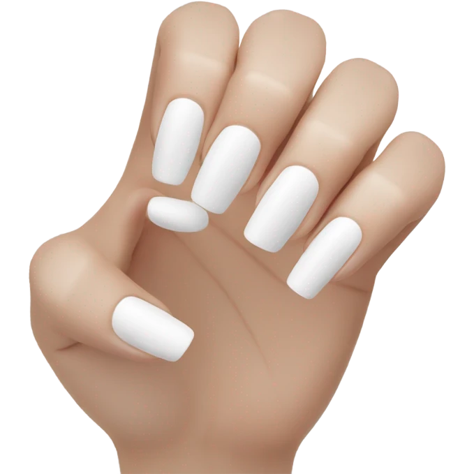 nails in white  emoji
