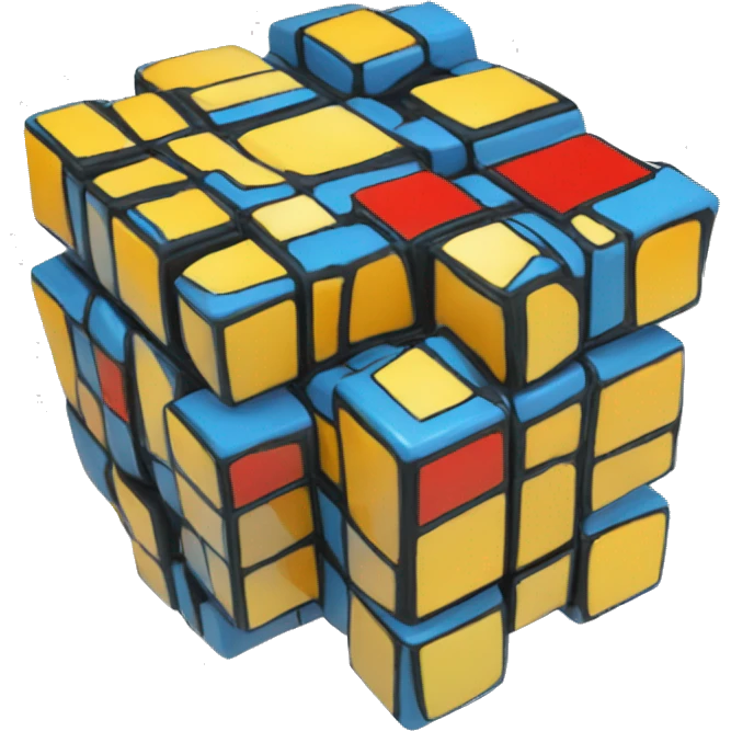 a perfect rubix cube with completed sides emoji