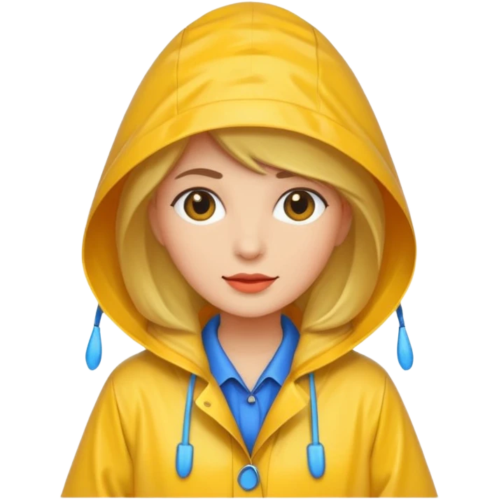 woman wearing a raincoat emoji