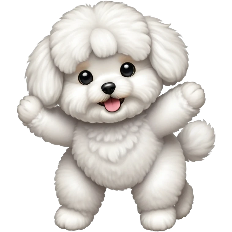 a bichon frise dancing  emoji