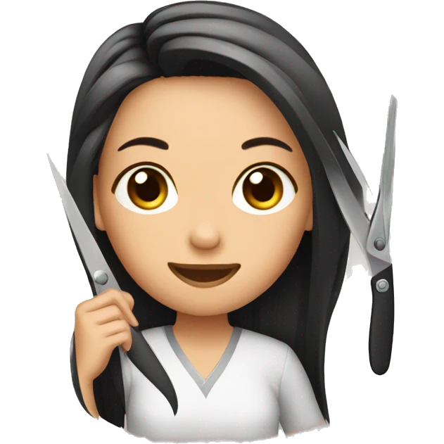Girl cutting hair emoji