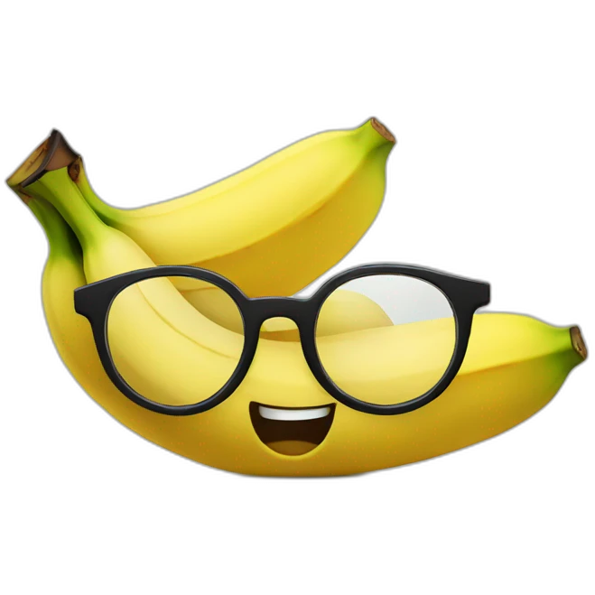 Banana with glasses emoji