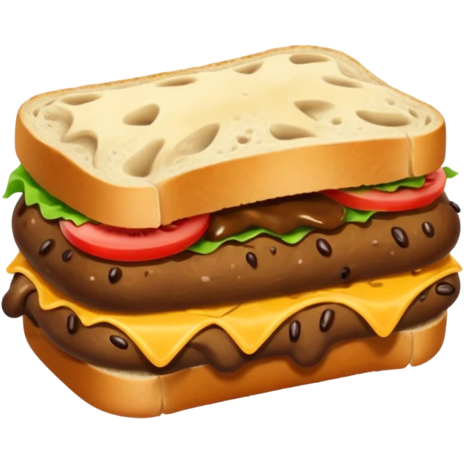 a turd sandwich emoji