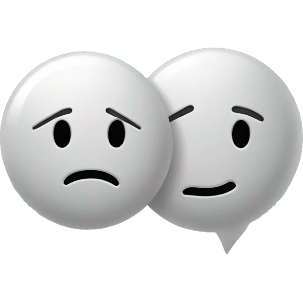 Two chat bubbles without face ... emoji