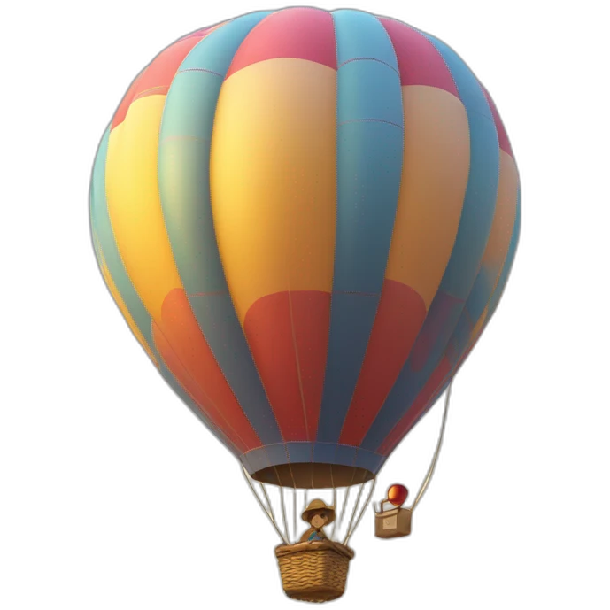 hot-air balloon with man emoji