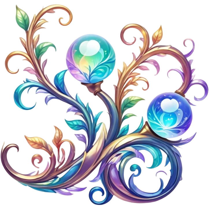 Epic divine sparkly glittery shiny legendary celestial vines flowery complex detailed iridescent gradients marbles aesthetic-scenery-Decorations emoji
