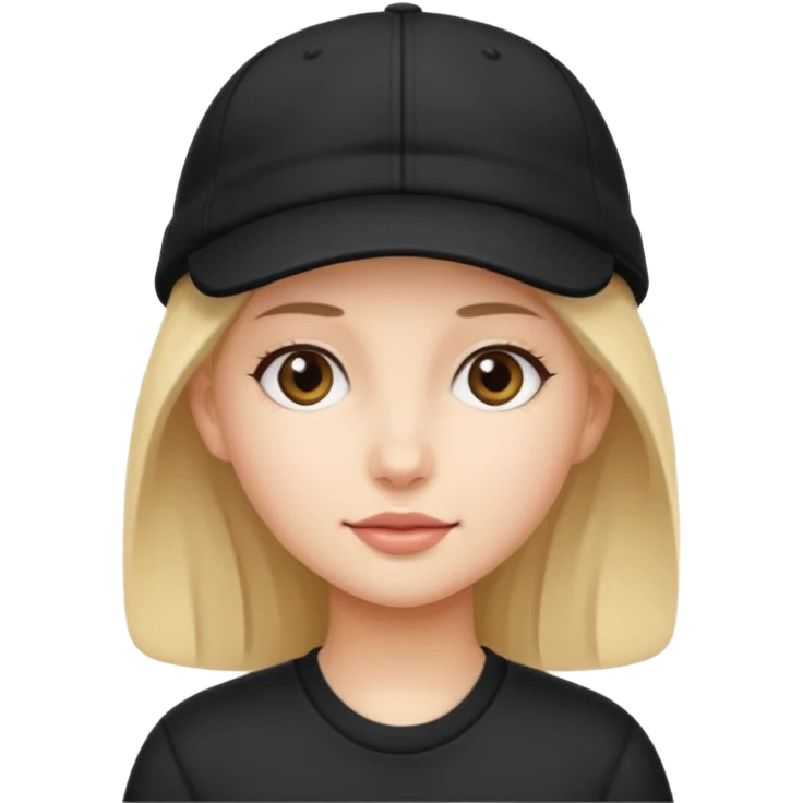 Girl with black cap emoji