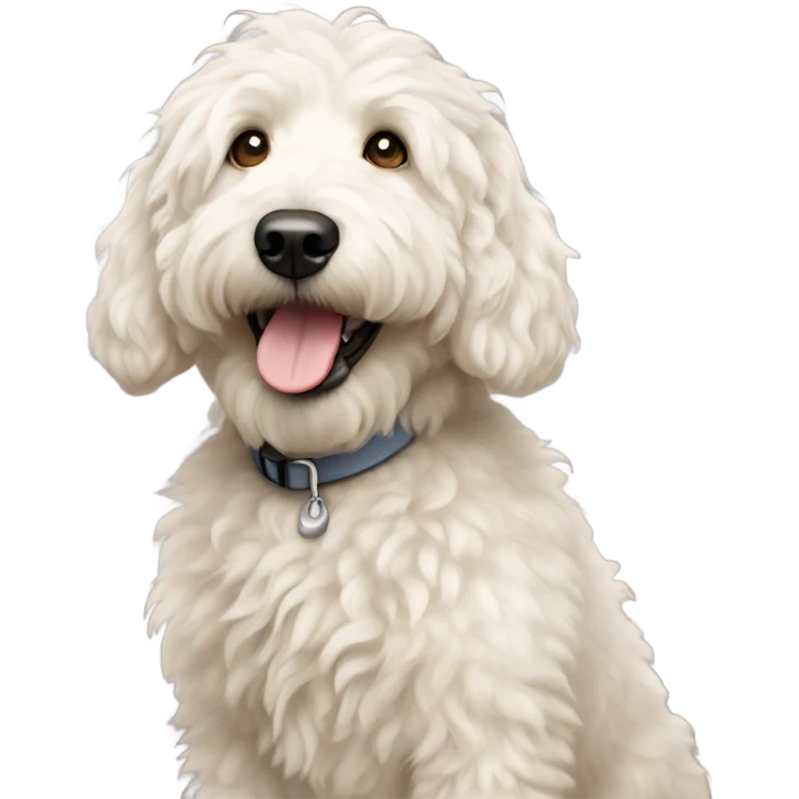 White golden doodle emoji