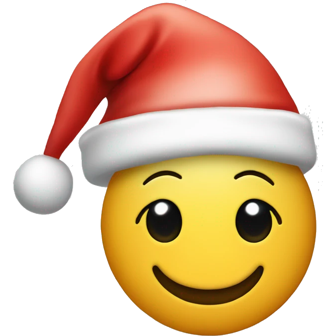 Winking smiley face wearing Santa Claus hat emoji