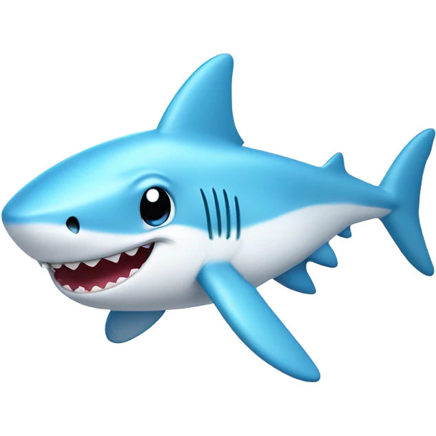 Cute little baby shark named Jeff emoji