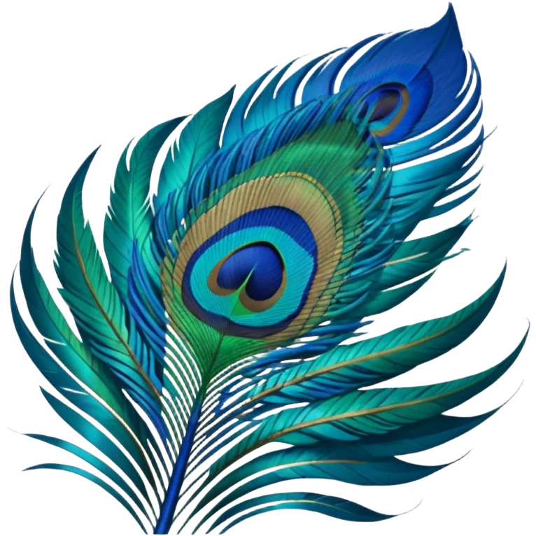 Peacock feather emoji
