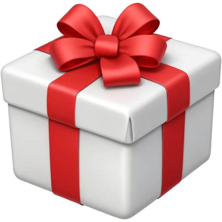 short small rounded cute white present gift emoji