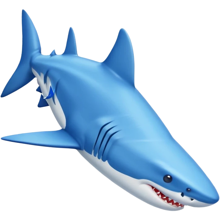Shark with Nike shoes that are blue  emoji