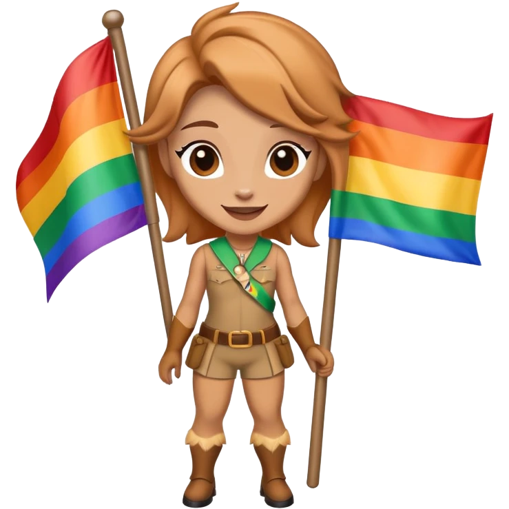 Bambi lesbian flag emoji